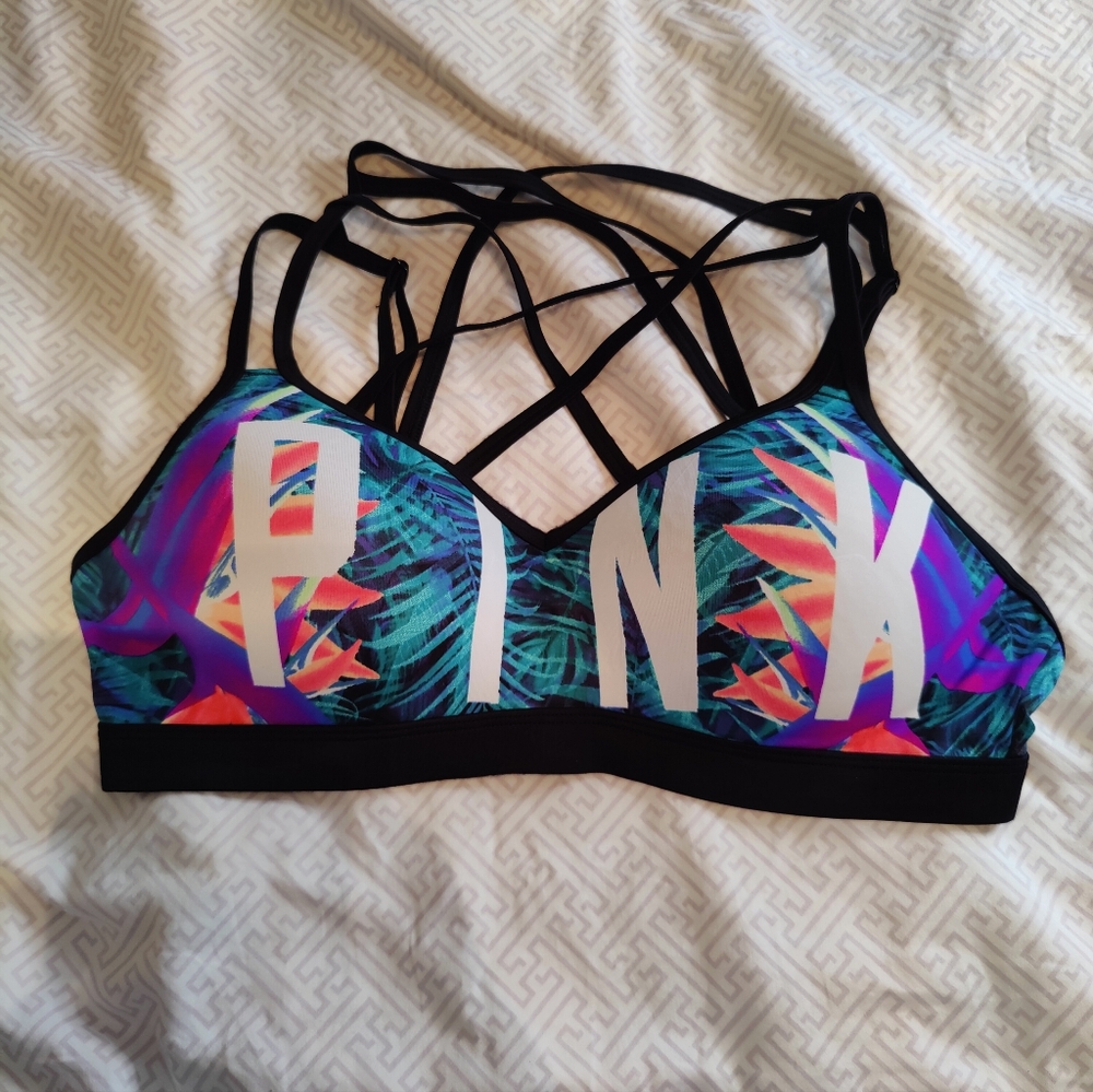 Pink padded bralette